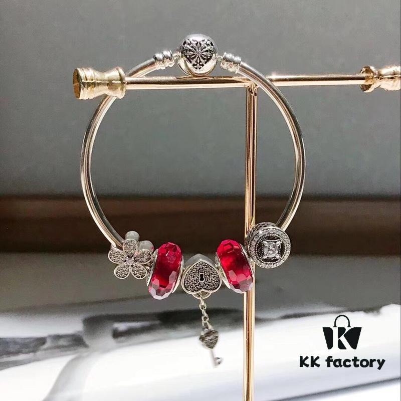 Pandora Red Sparkling Diamond Heart Lock and Key ❤️🔑 New Arrival! Premium Quality, One-to-One Craftsmanship with Authentic Materials