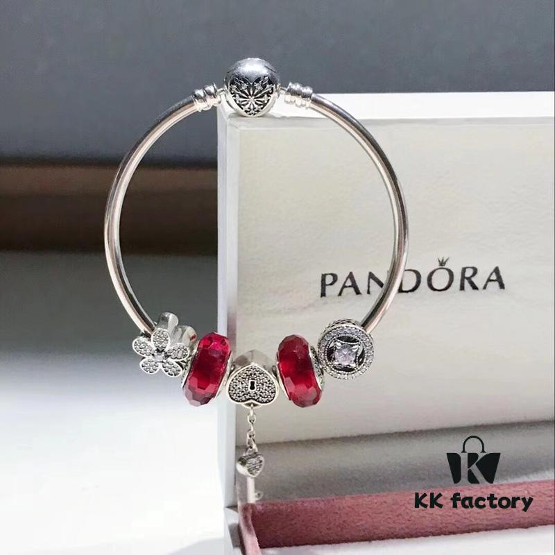 Pandora Red Sparkling Diamond Heart Lock and Key ❤️🔑 New Arrival! Premium Quality, One-to-One Craftsmanship with Authentic Materials
