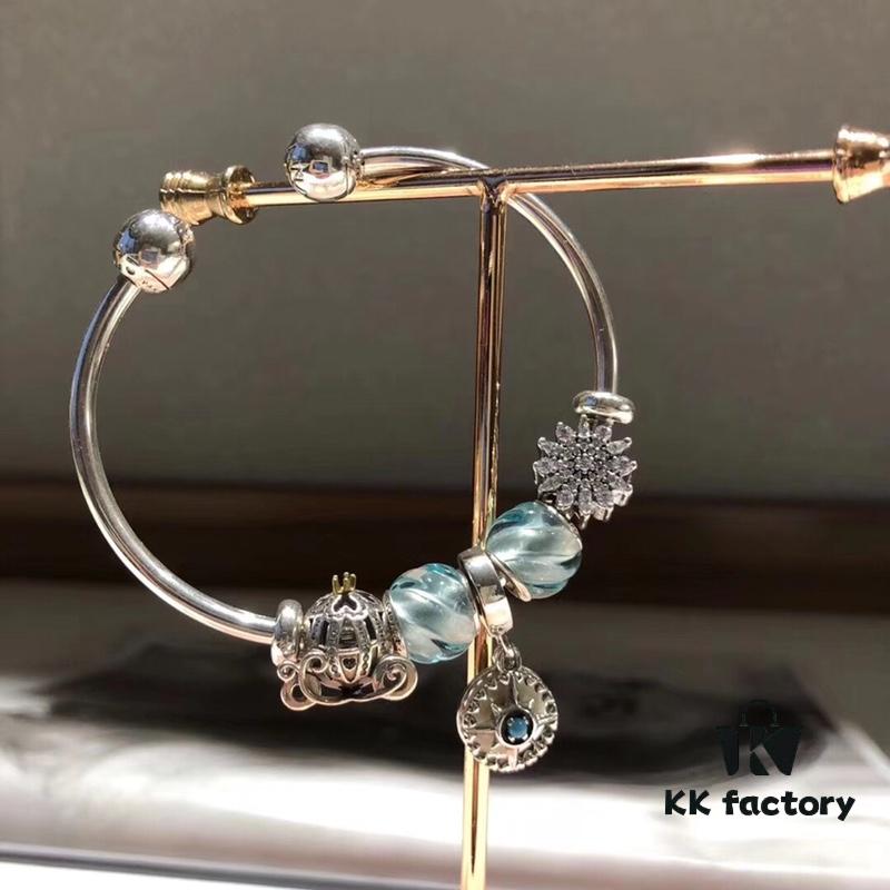 Pandora Star North Compass Pendant with Water Blue Spiral Design - New Arrival, Premium Quality, S925 Silver, Fairy Tale Glass Cabochon, Retail-Grade Craftsmanship