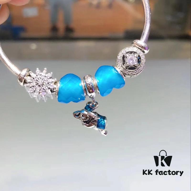 Pandora Ocean Blue Heart 💗 Flying Dumbo 🐘 New Arrival! Premium Replica with Authentic Materials