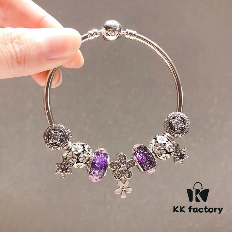 Pandora Purple Sakura Cherry Blossom Daisy New Arrival! High-Quality Replica with Mall Materials, Perfect Craftsmanship, Comparable to Authentic Store Quality