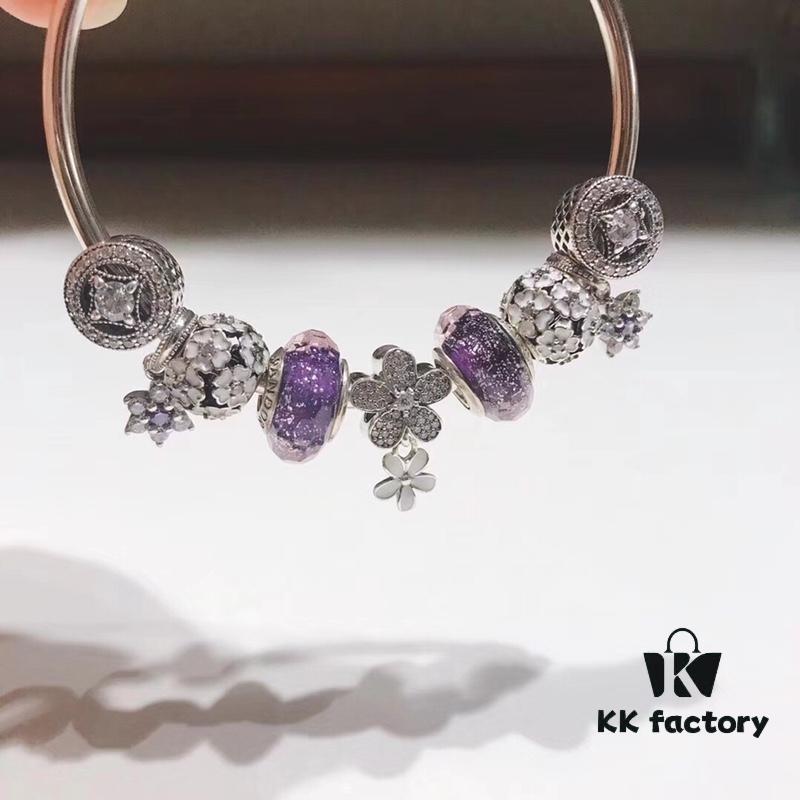 Pandora Purple Sakura Cherry Blossom Daisy New Arrival! High-Quality Replica with Mall Materials, Perfect Craftsmanship, Comparable to Authentic Store Quality
