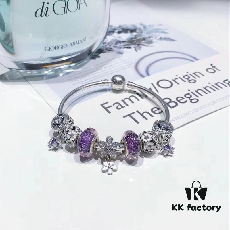 Pandora Purple Sakura Cherry Blossom Daisy New Arrival! High-Quality Replica with Mall Materials, Perfect Craftsmanship, Comparable to Authentic Store Quality
