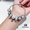 Special Offer! Pandora Golden Thread Light Mint Pink Peach Blossom Design Bracelet