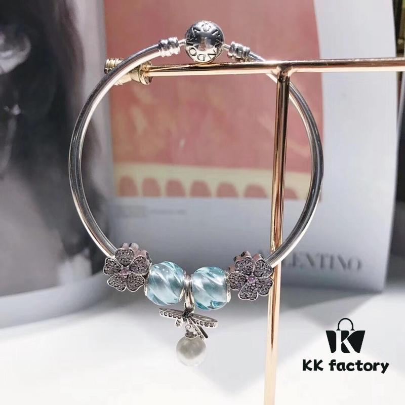 Pandora Aqua Blue Spiral Pearl Bow New Arrival! Premium Replication with Store-Quality Materials