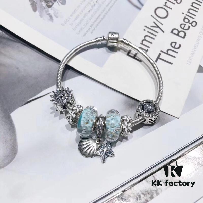 Pandora Mint Tropical Starfish New Arrival! Premium Craftsmanship with Authentic Materials, Perfectly Replicated to Match Original Quality – Featuring Gold-Plated Light Mint Glass Beads, Sparkling Snowflake Charms, Lucky Coin Beads, Elegant Floral Spacers, Tropical Starfish and Shell Pendant, Made in S925 Sterling Silver with Official Packaging!
