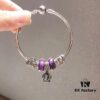 Pandora Pandora Purple Hollow Crown Crown New Arrival! One-to-one Perfect Craftsmanship with Counter Materials, Quality Comparable to Counter! Brilliant Purple Silver Wire Faceted Glass, Hollow Love Kiss, Crown, S925 Silver with Original Counter Packaging!