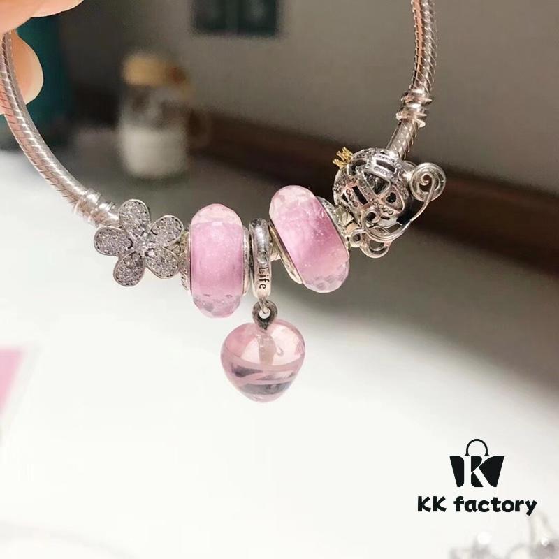 Pandora Pink Love Heart Charm 💗🌺 - High-Quality Replica with Authentic Materials