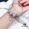 Pandora Pink Love Heart Charm 💗🌺 - High-Quality Replica with Authentic Materials