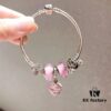 Pandora Pink Love Heart Charm 💗🌺 - High-Quality Replica with Authentic Materials