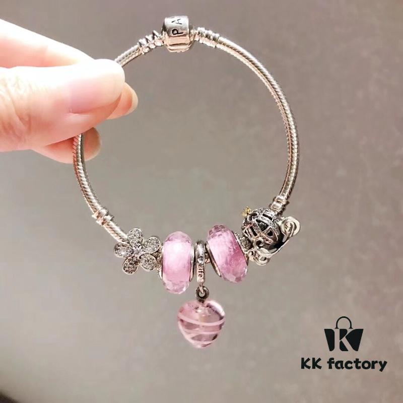 Pandora Pink Love Heart Charm 💗🌺 - High-Quality Replica with Authentic Materials