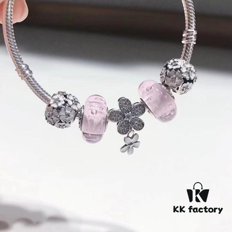 Pandora Fresh Elegant Pink Sparkling Diamond Daisy | High-End Replica