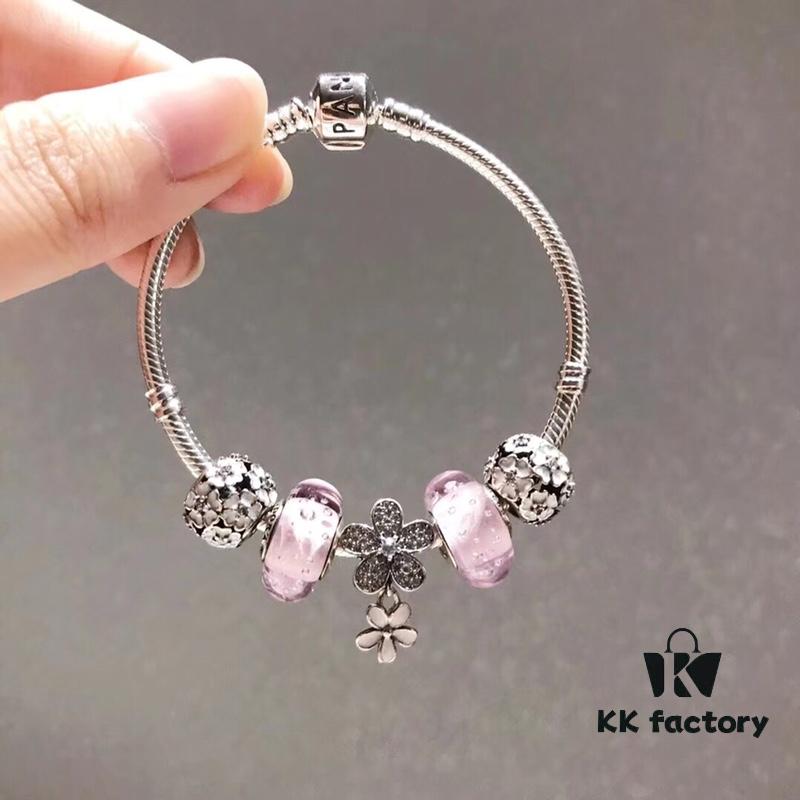 Pandora Fresh Elegant Pink Sparkling Diamond Daisy | High-End Replica