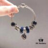 Pandora Pandora Sparkling Blue Crown 👑 Starry Sky 🌃! Made with counter materials, perfectly crafted one-to-one, quality comparable to official counter!