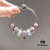 Special Offer! Pandora Golden Thread Light Mint Pink Peach Blossom Design Bracelet
