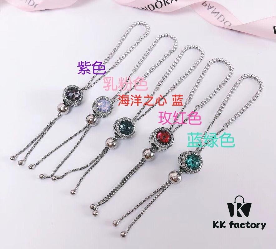 Pandora Fresh Style 'Shining Starry Sky 🌃' Bracelet with Glittering Cat's Eye Stones, Each Stone Represents a Story, Every Color Holds a Unique Meaning