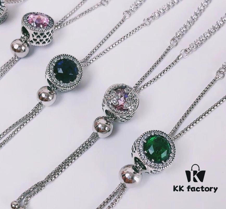 Pandora Fresh Style 'Shining Starry Sky 🌃' Bracelet with Glittering Cat's Eye Stones, Each Stone Represents a Story, Every Color Holds a Unique Meaning