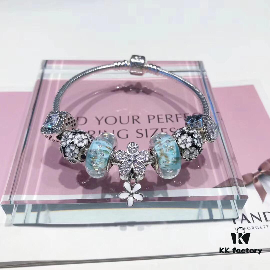 Pandora Light Mint Flash Diamond Daisy New Arrival! Premium Replication with Counter Materials, 1:1 Craftsmanship, Comparable to Authentic Quality