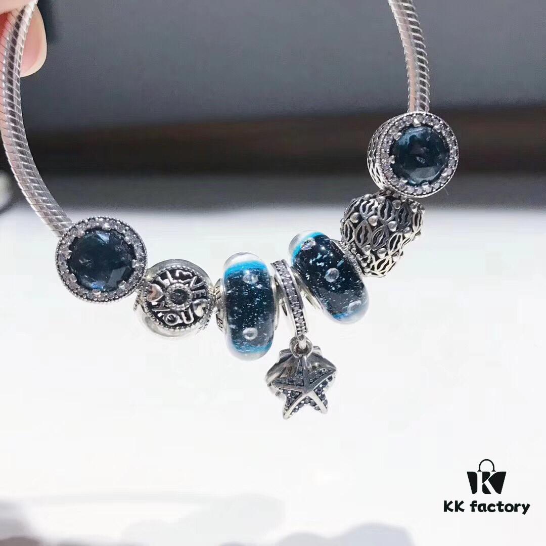 Pandora Pandora Midnight Blue Bubble Tropical Starfish 🌟 New Arrival! Made with counter materials, perfectly crafted one-to-one, quality comparable to official store!
