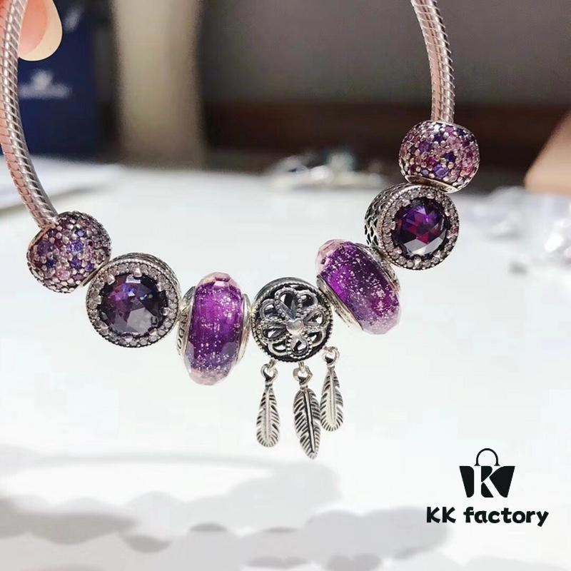 Pandora Noble Shiny Purple Dream Catcher New Arrival! High-End Replication with Original Materials, 1:1 Perfect Craftsmanship, Comparable to Store Quality!