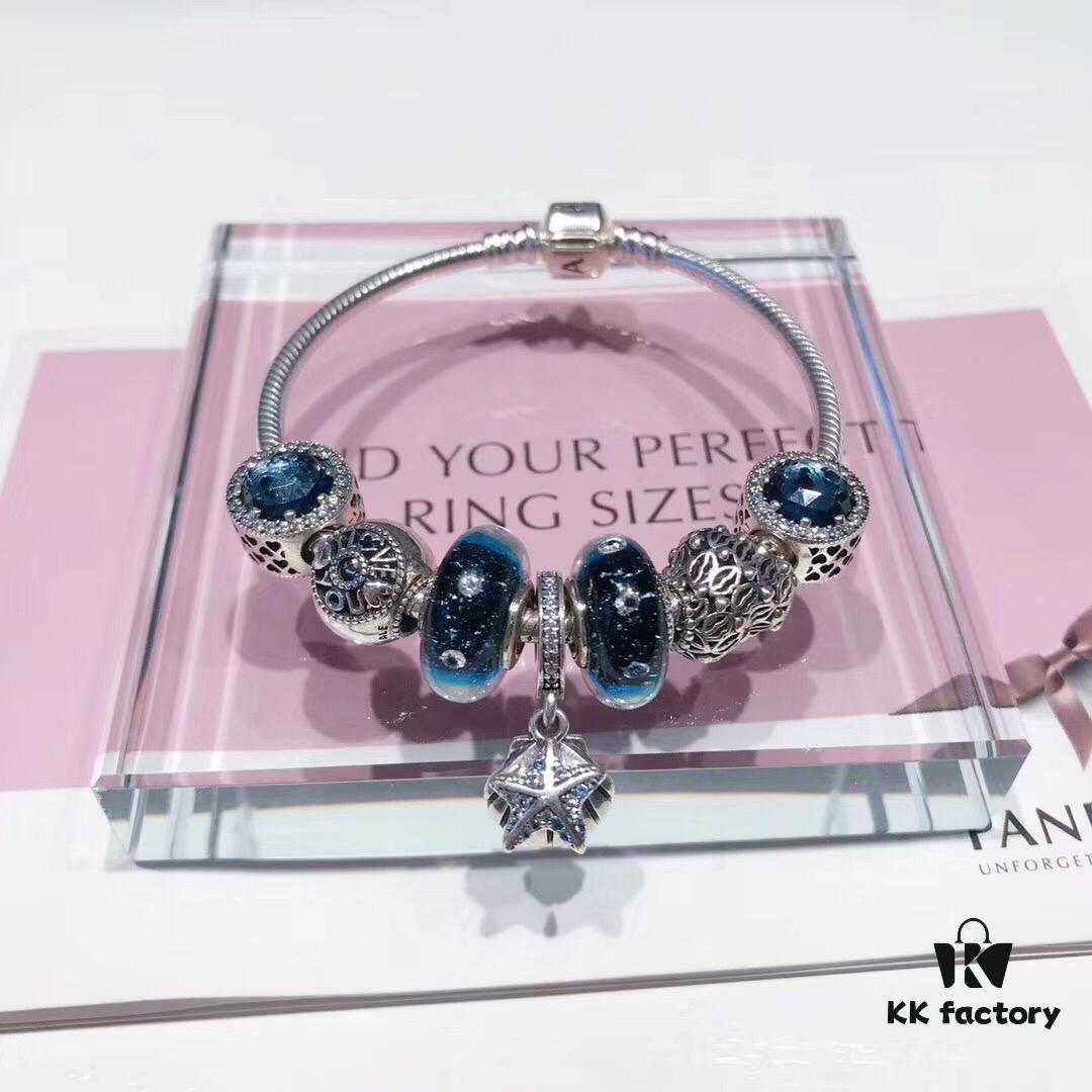 Pandora Pandora Midnight Blue Bubble Tropical Starfish 🌟 New Arrival! Made with counter materials, perfectly crafted one-to-one, quality comparable to official store!