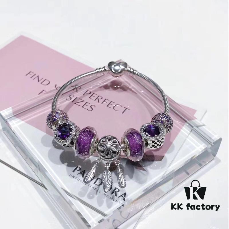 Pandora Noble Shiny Purple Dream Catcher New Arrival! High-End Replication with Original Materials, 1:1 Perfect Craftsmanship, Comparable to Store Quality!