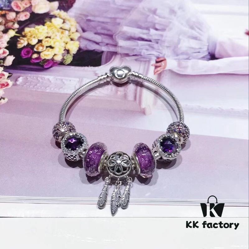 Pandora Noble Shiny Purple Dream Catcher New Arrival! High-End Replication with Original Materials, 1:1 Perfect Craftsmanship, Comparable to Store Quality!