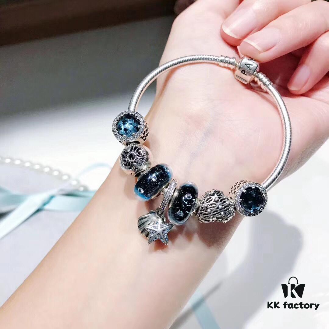 Pandora Pandora Midnight Blue Bubble Tropical Starfish 🌟 New Arrival! Made with counter materials, perfectly crafted one-to-one, quality comparable to official store!