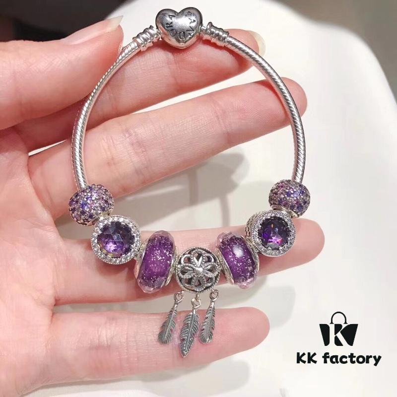 Pandora Noble Shiny Purple Dream Catcher New Arrival! High-End Replication with Original Materials, 1:1 Perfect Craftsmanship, Comparable to Store Quality!