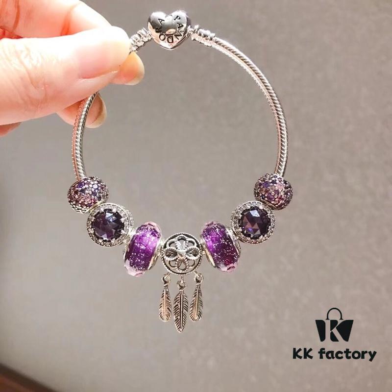 Pandora Noble Shiny Purple Dream Catcher New Arrival! High-End Replication with Original Materials, 1:1 Perfect Craftsmanship, Comparable to Store Quality!