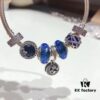 Pandora Pandora Silver Blue Night Sky 🌃 New Arrival! Highest Quality on Market, Compatible with Official Store Cleaning! Made with Cabinet Materials for Perfect 1:1 Replication! Imported Original Thai Silver Wire Iridescent Blue Glass, Sparkling ✨ Snowflakes ❄️, Galaxy 🌌 Vortex, Rhinestone Clasp, Night Sky Pendant, S925 Silver with Official Packaging! 🍃🌺