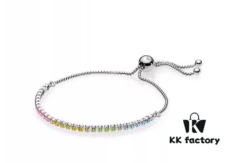 Pandora New Rainbow Push-Pull Bracelet with Cat's Eye