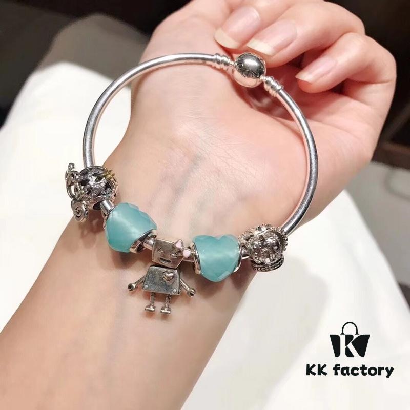 Pandora Fresh Mint Bella New Arrival! Mint Glass, Pumpkin Carriage, Crown Charm Pendant in S925 Silver with Original Packaging