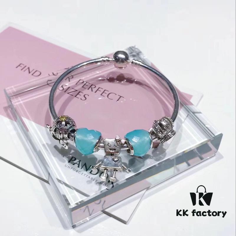 Pandora Fresh Mint Bella New Arrival! Mint Glass, Pumpkin Carriage, Crown Charm Pendant in S925 Silver with Original Packaging