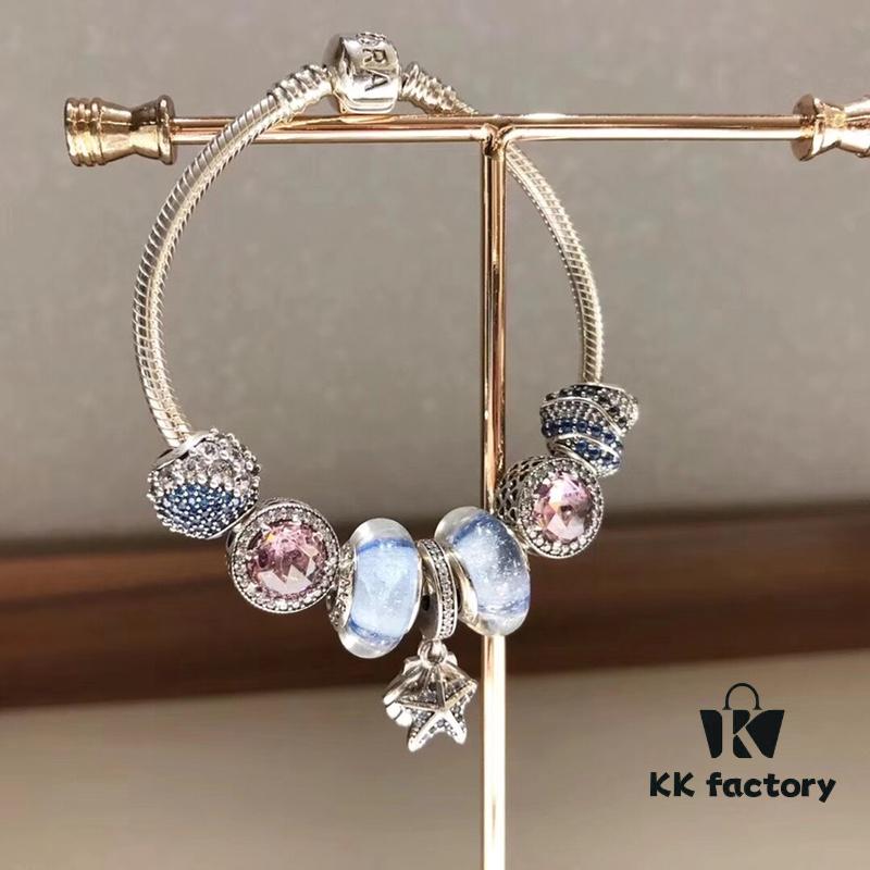 Pandora Night Glow Ice Blue Tropical Starfish Pendant – New Arrival, Premium Quality, S925 Sterling Silver with Authentic Retail Packaging