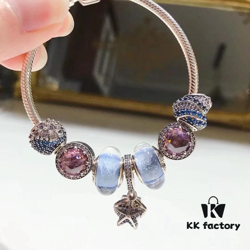 Pandora Night Glow Ice Blue Tropical Starfish Pendant – New Arrival, Premium Quality, S925 Sterling Silver with Authentic Retail Packaging