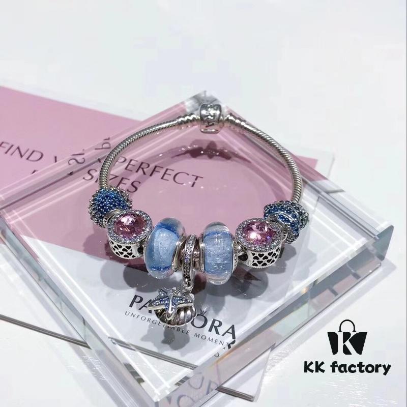 Pandora Night Glow Ice Blue Tropical Starfish Pendant – New Arrival, Premium Quality, S925 Sterling Silver with Authentic Retail Packaging