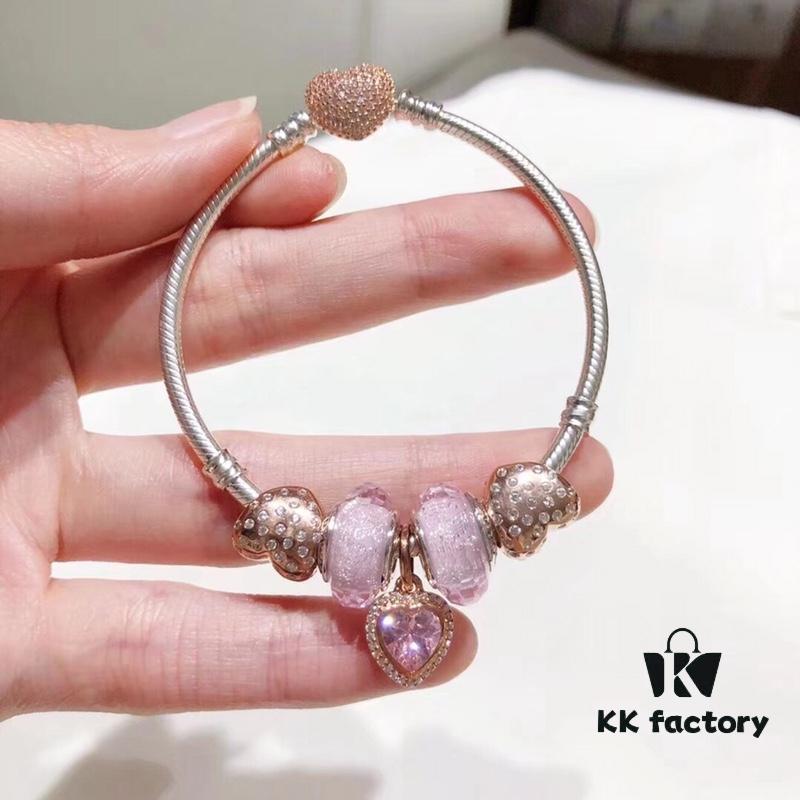 Pandora Rose Pink Shining Heart 💗 New Arrival! High-Quality Replica with Authentic Materials
