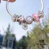 Pandora Pink and Purple Two-Tone Flower Daisy Sparkling New Arrival! Crafted with counter-grade materials, perfectly replicating the original design, quality comparable to official store products!