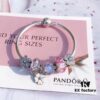 Pandora Pink and Purple Two-Tone Flower Daisy Sparkling New Arrival! Crafted with counter-grade materials, perfectly replicating the original design, quality comparable to official store products!