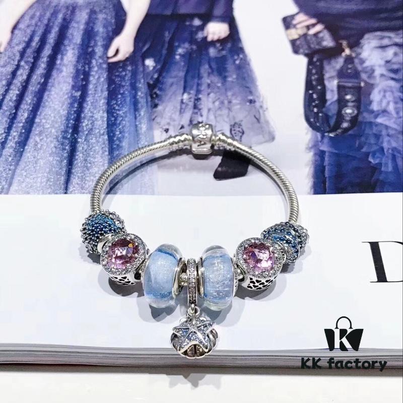 Pandora Night Glow Ice Blue Tropical Starfish Pendant – New Arrival, Premium Quality, S925 Sterling Silver with Authentic Retail Packaging