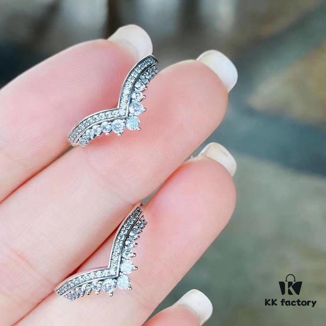 Pandora Wish Ring 💕 Perfectly Sweet and Versatile, Carrying Beautiful Wishes with a Delicate Design Fully Set with Sparkling Diamonds, a Must-Have for Bare-Hand Seasons ❤️866055