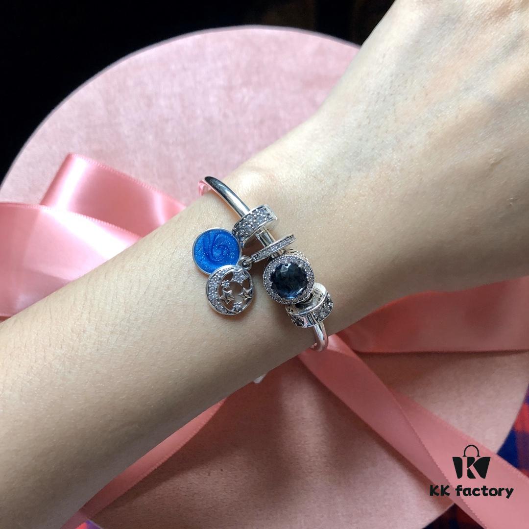 PANDORA Hong Kong Blue Collection - Moon and Starry Sky with Ocean Heart