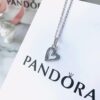 Cherish the Moment, Shine with Love ❤️ Authentic Pandora 925 Sterling Silver Openwork Minimalist Heart Necklace