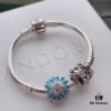 Pandora 2020 Garden Collection 'Fresh Daisy' Bracelet Set (Kids Size 13-16cm) - Blue Enamel Daisy Design