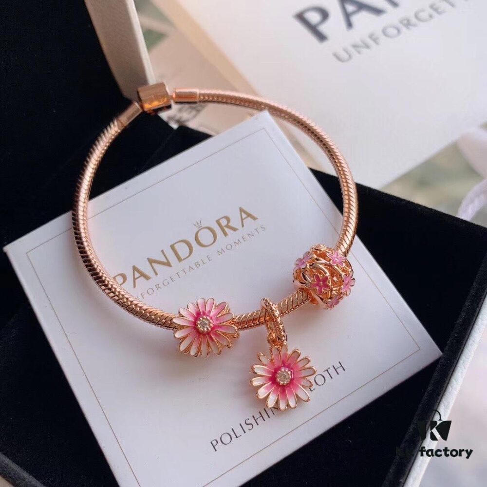 Exclusive Launch 2020 Pandora Newest Garden Collection 'Pink Daisy' Bracelet Set 💫 Rose Gold Enchanted Daisy Bracelet ✨ Fill Your World with Blooms 💐🎉