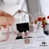 2020 Pandora Newest Garden Collection 'Pink Daisy' Bracelet Set