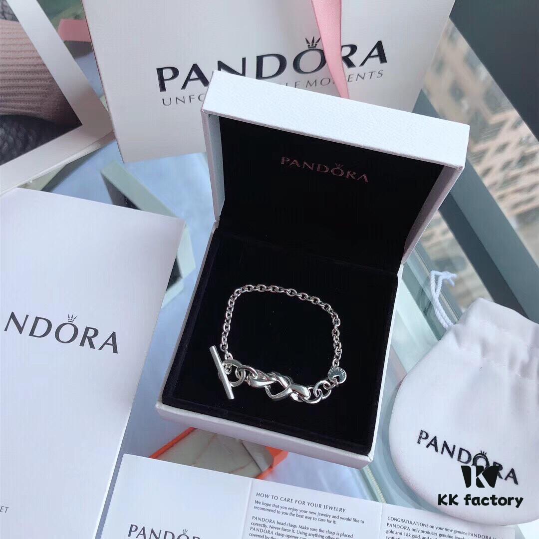 Pandora 'Bonded with Love' Minimalist 925 Sterling Silver Bracelet – Endorsed by Guan Xiaotong, Couple's Edition