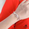 Pandora 'Bonded with Love' Minimalist 925 Sterling Silver Bracelet – Endorsed by Guan Xiaotong, Couple's Edition