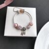 Pandora • Peach Blossom Series • Genuine 925 Sterling Silver Handcrafted Bracelet with Enamel and Imported Sparkling Zirconia
